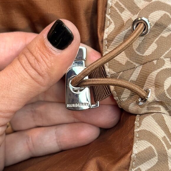 Burberry Beige Monogram Jacquard Down Puffer Coat - Picture 9 of 16